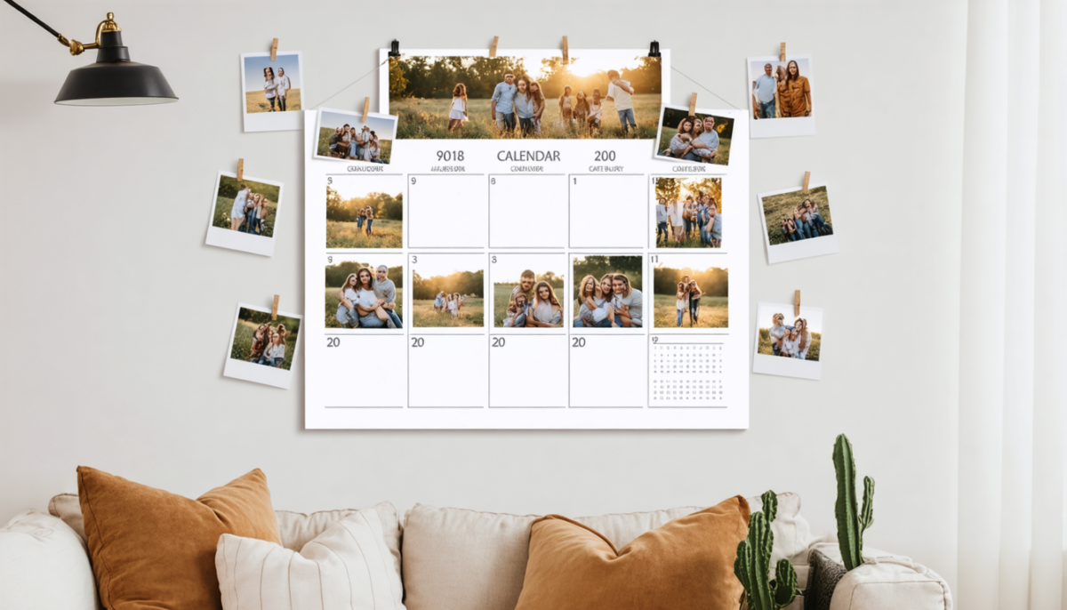créez un calendrier photo personnalisé avec photoweb, le cadeau de noël idéal pour immortaliser vos souvenirs uniques toute l'année.
