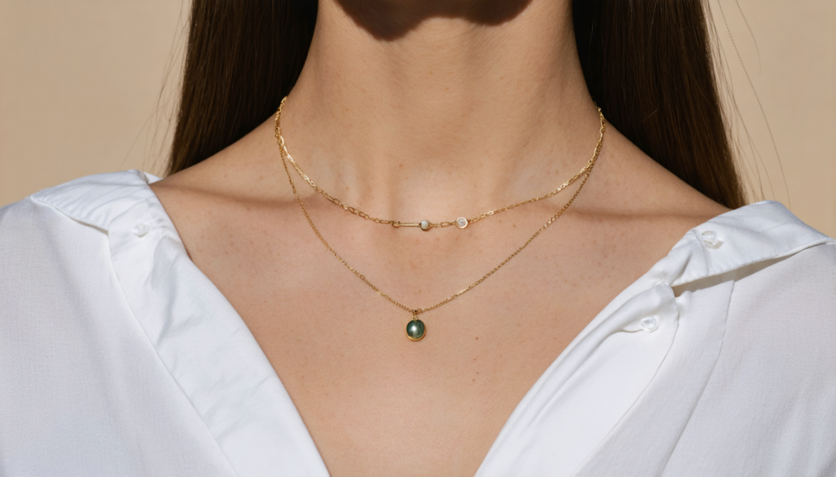 découvrez comment maîtriser l'art de superposer deux pendentifs pour un style à la fois tendance et élégant, en suivant nos astuces simples et raffinées.