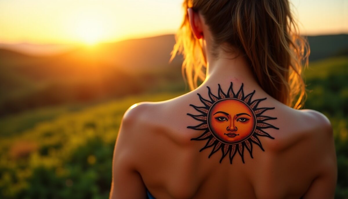 Le symbolisme éclatant du soleil dans l'art du tatouage